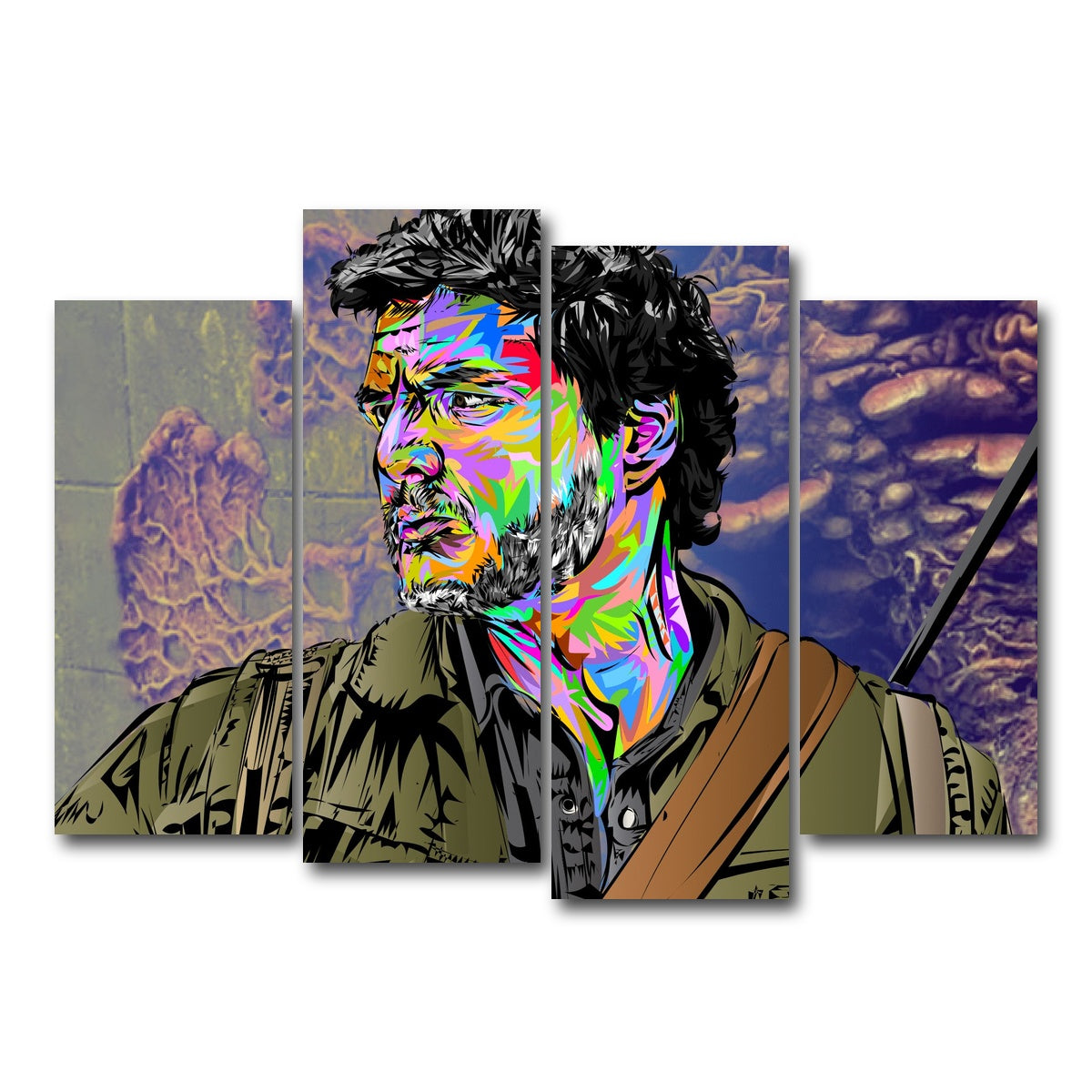 AUTO-MOCKUP WHITE | THE LAST OF US - Joel | 4 Piece | Gallery Wrap Canvas | group=4_normal