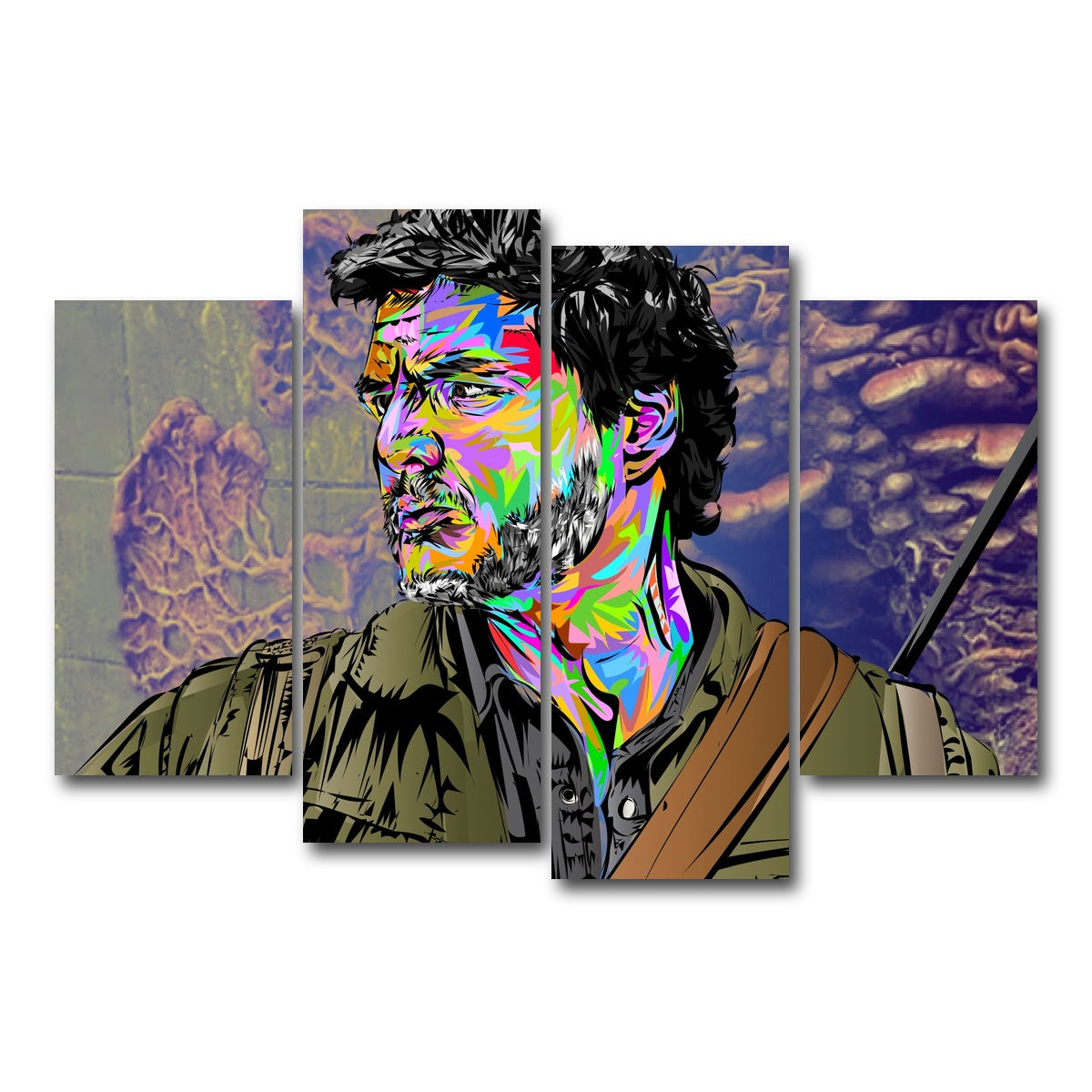 AUTO-MOCKUP WHITE | THE LAST OF US - Joel | 4 Piece | Gallery Wrap Canvas | group=4_short