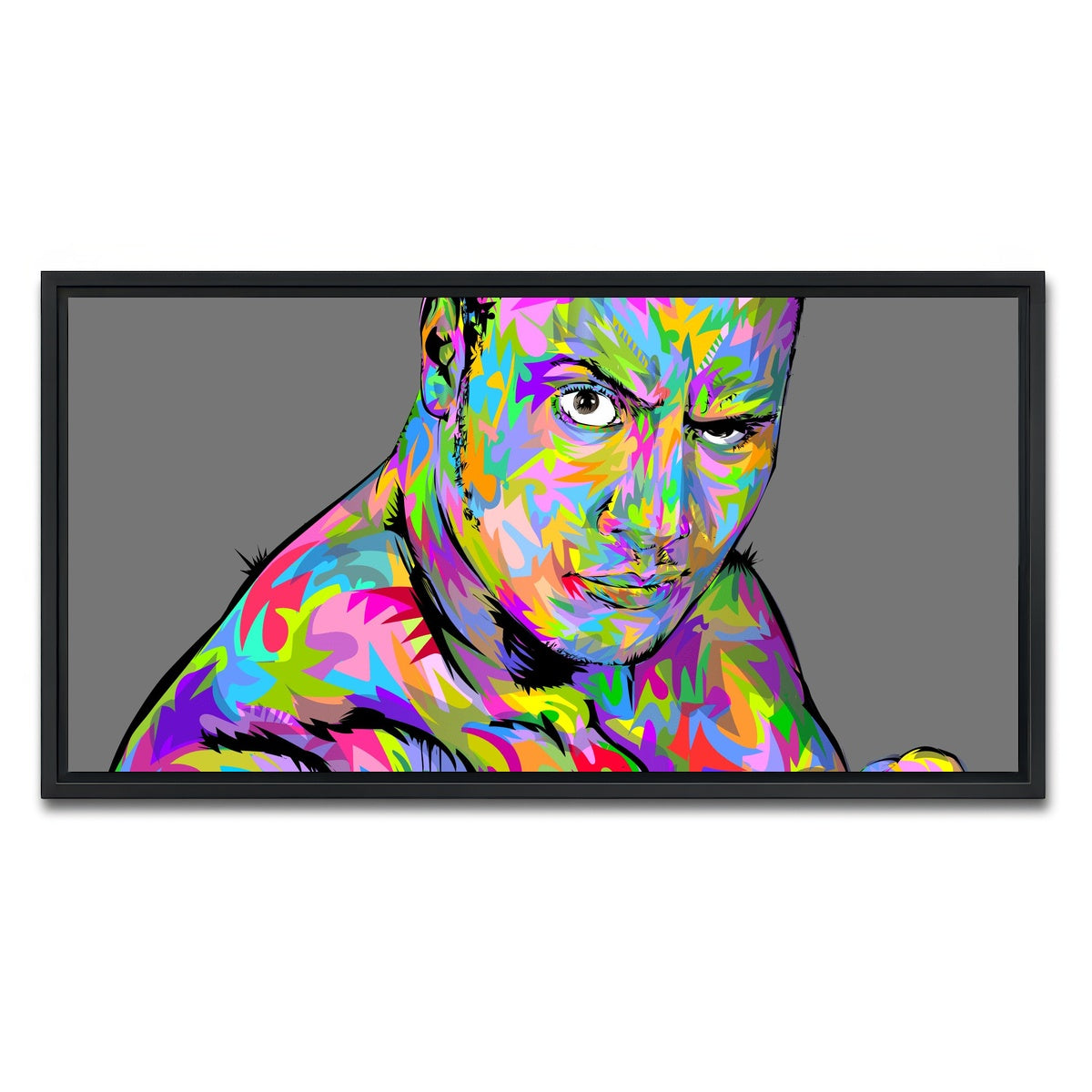 AUTO-MOCKUP WHITE | THE ROCK | 1 Piece | Black Framed Canvas | group=2x1