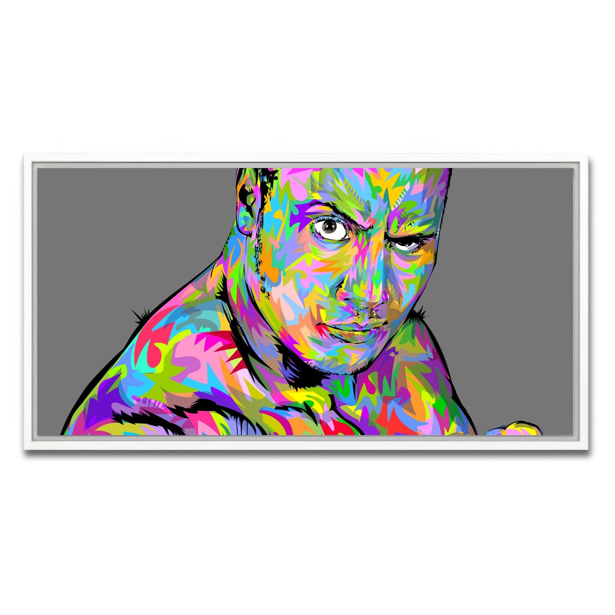 AUTO-MOCKUP WHITE | THE ROCK | 1 Piece | White Framed Canvas | group=2x1