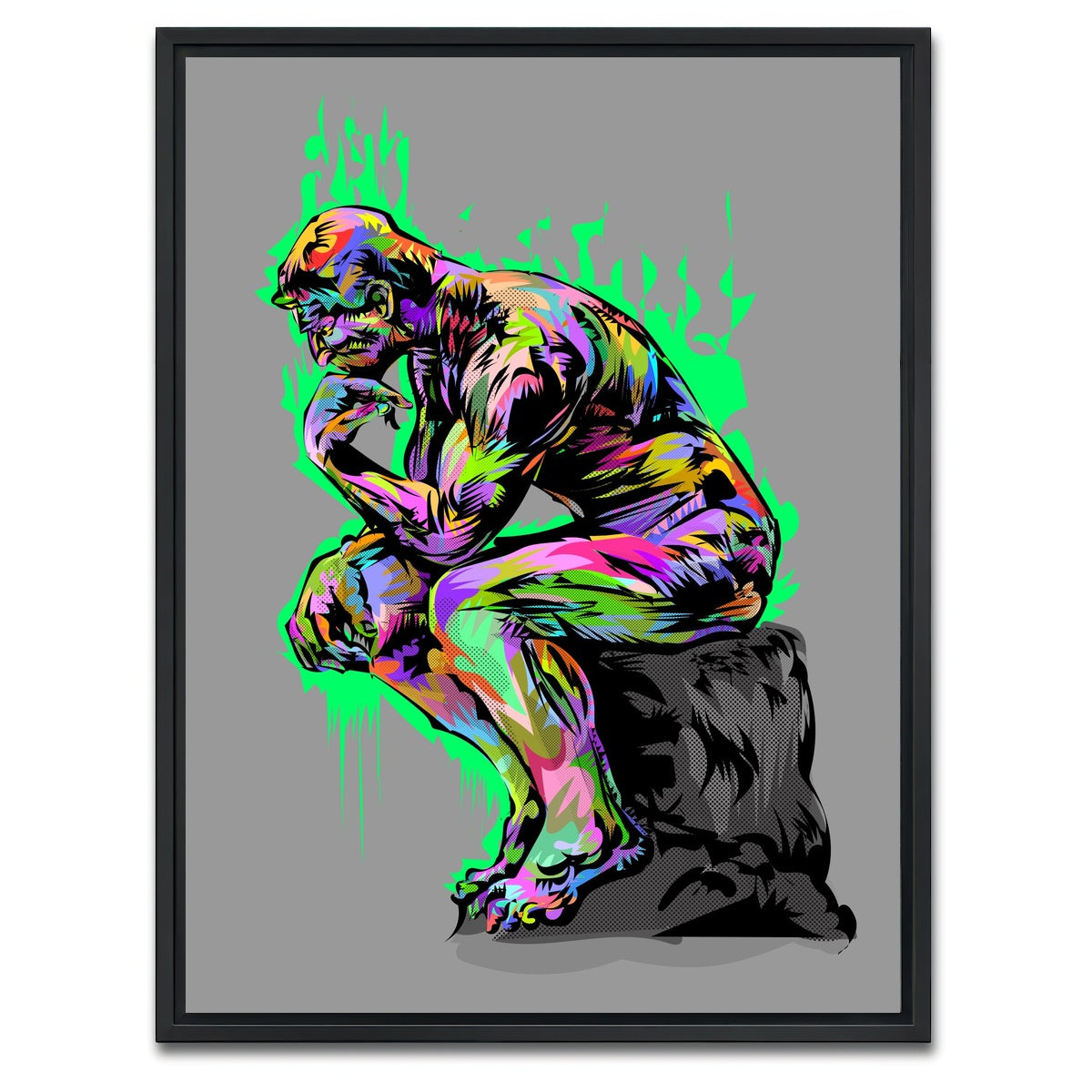 AUTO-MOCKUP WHITE | THINKER | 1 Piece | Black Framed Canvas | group=3x4