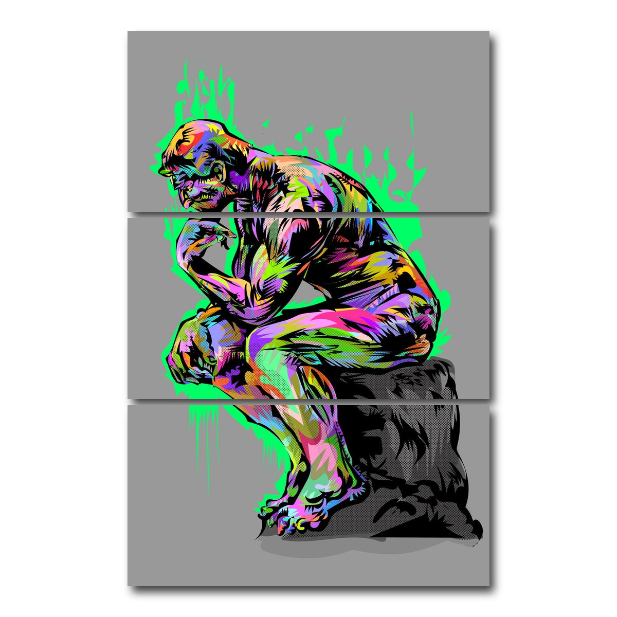 AUTO-MOCKUP WHITE | THINKER | 3 Piece | Gallery Wrap Canvas | group=12x24_stacked