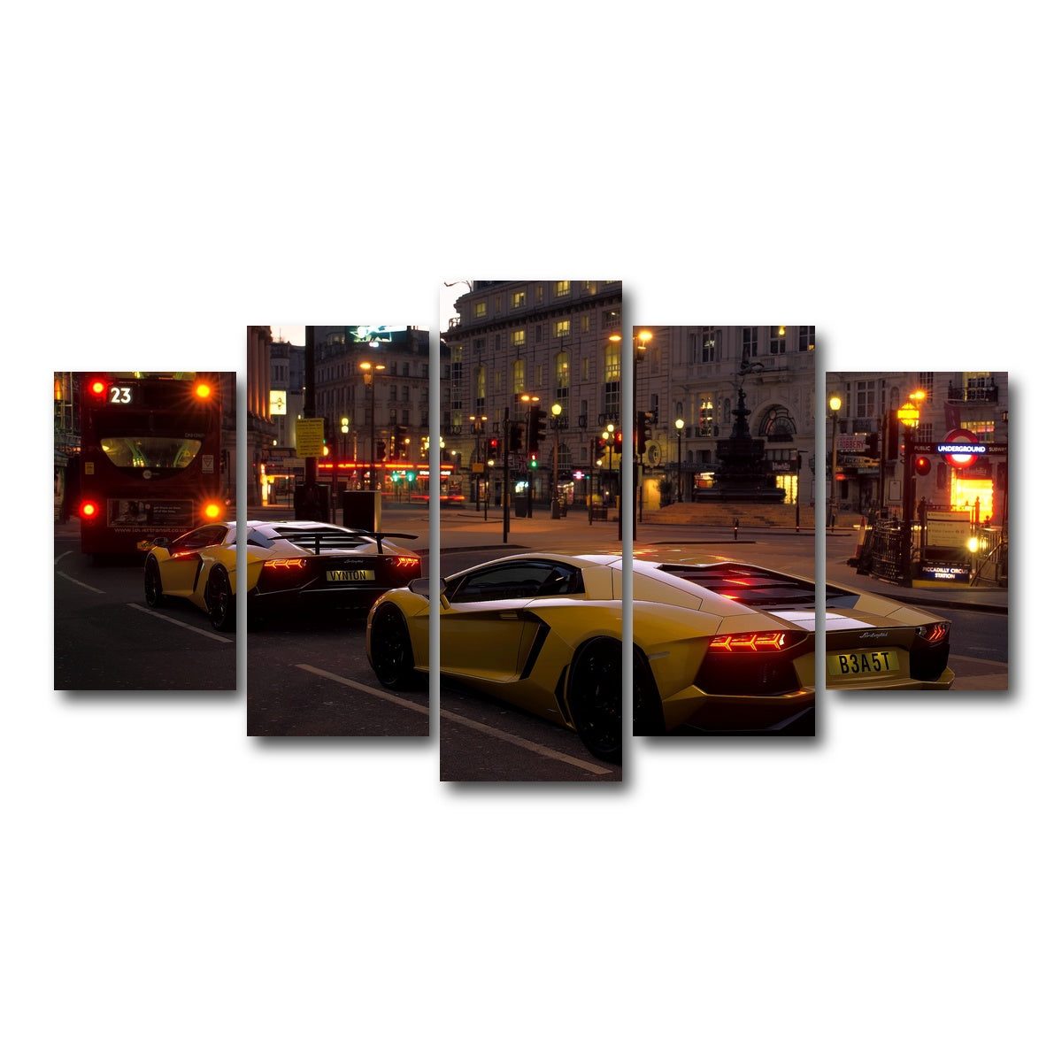 AUTO-MOCKUP WHITE | TRAFFIC JAM | 5 Piece | Gallery Wrap Canvas | group=5_normal