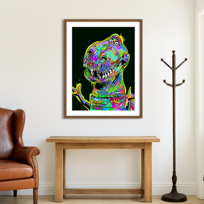 AUTO-MOCKUP ROOM | Tyrannosaurus Wall Art