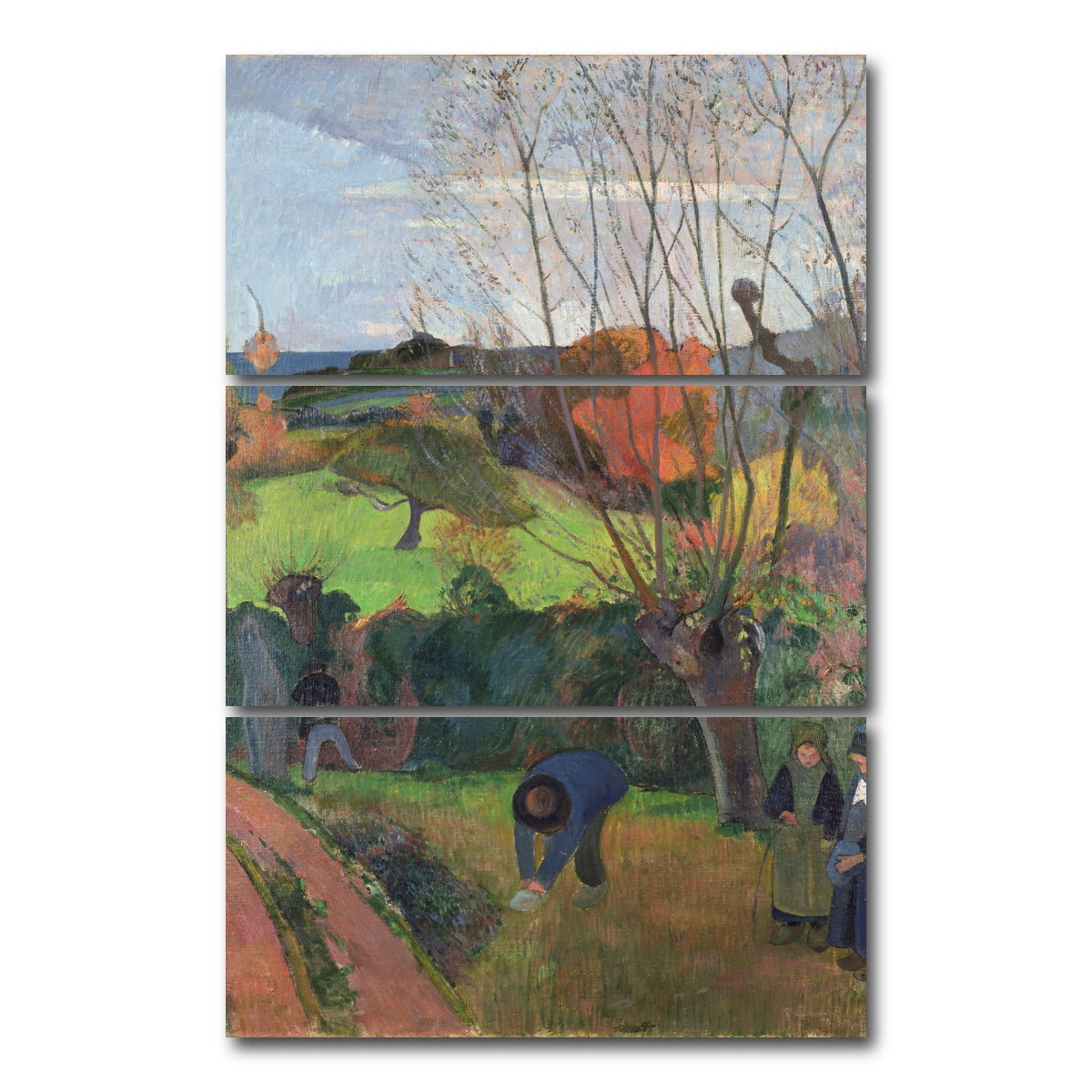 AUTO-MOCKUP WHITE | Tahitian landscape | 3 Piece | Gallery Wrap Canvas | group=12x24_stacked