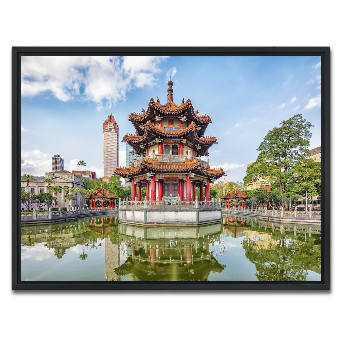 AUTO-MOCKUP WHITE | Taipei City | 1 Piece | Black Framed Canvas | group=4x3