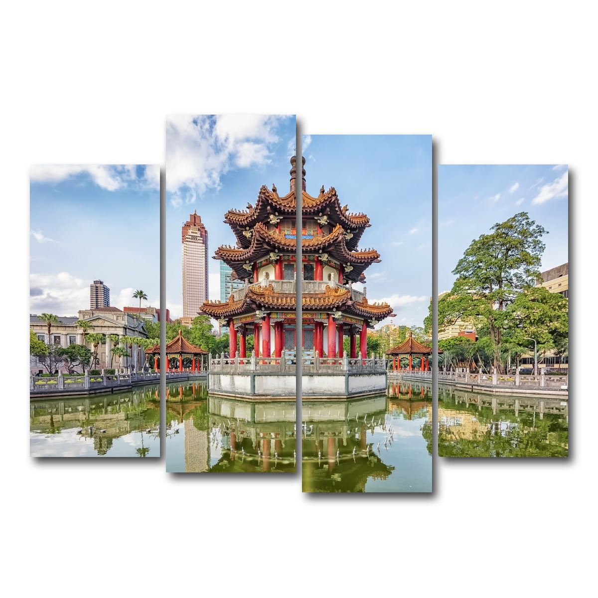 AUTO-MOCKUP WHITE | Taipei City | 4 Piece | Gallery Wrap Canvas | group=4_normal