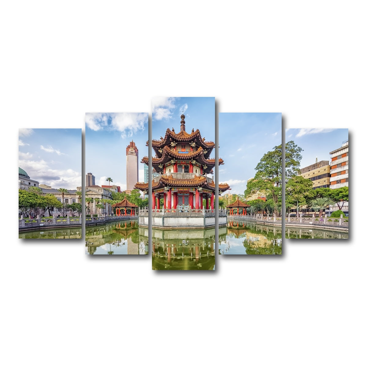 AUTO-MOCKUP WHITE | Taipei City | 5 Piece | Gallery Wrap Canvas | group=5_normal