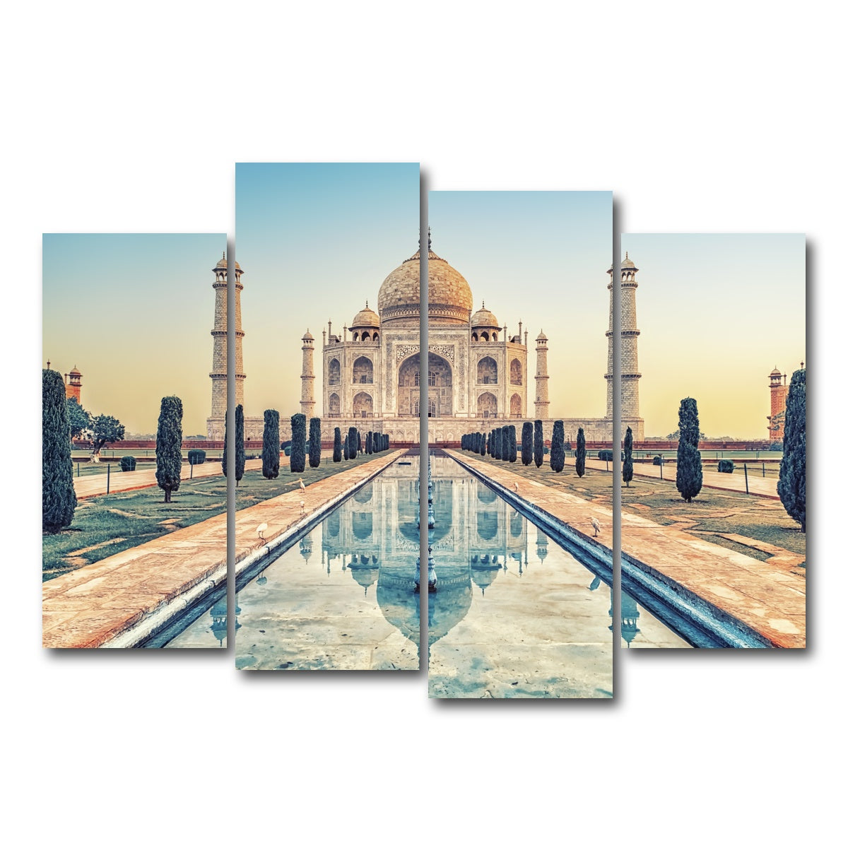 AUTO-MOCKUP WHITE | Taj Mahal Mausoleum | 4 Piece | Gallery Wrap Canvas | group=4_normal