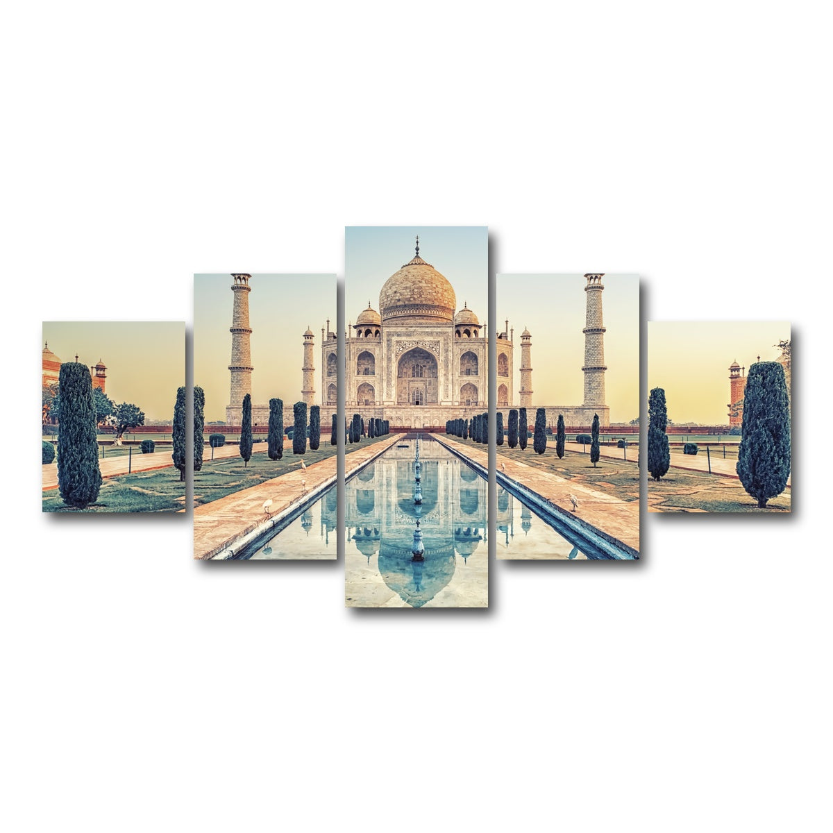 AUTO-MOCKUP WHITE | Taj Mahal Mausoleum | 5 Piece | Gallery Wrap Canvas | group=5_short