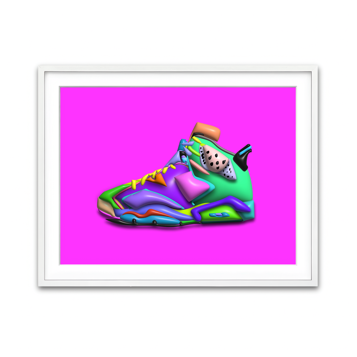 Framed Print 4x3 White