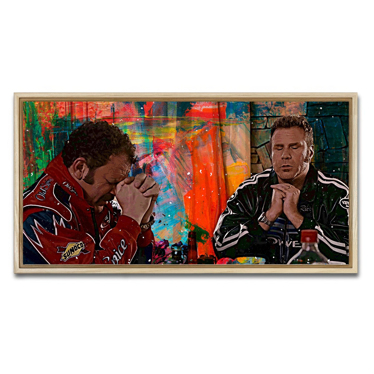 AUTO-MOCKUP WHITE | Talladega Nights - Dinner Time | 1 Piece | Natural Framed Canvas | group=2x1