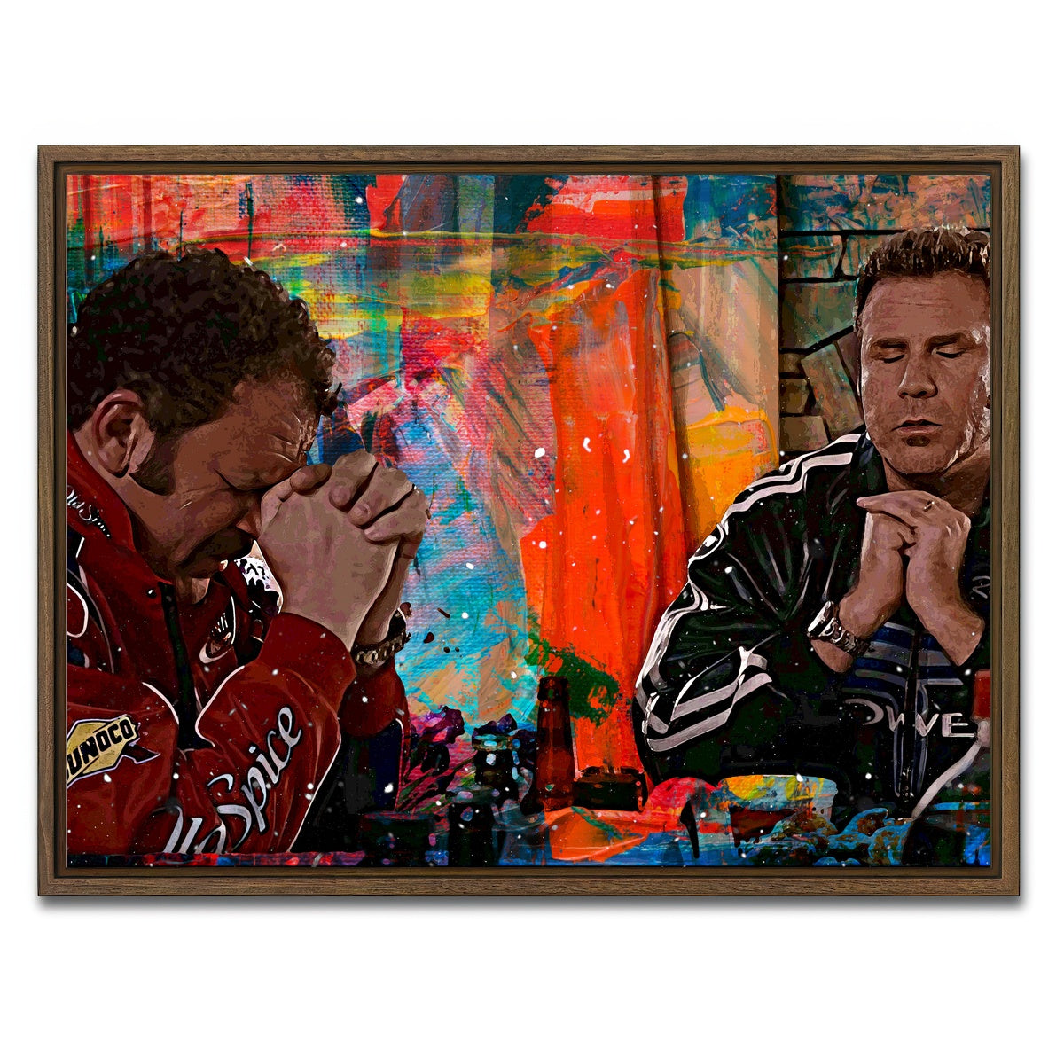AUTO-MOCKUP WHITE | Talladega Nights - Dinner Time | 1 Piece | Walnut Framed Canvas | group=4x3