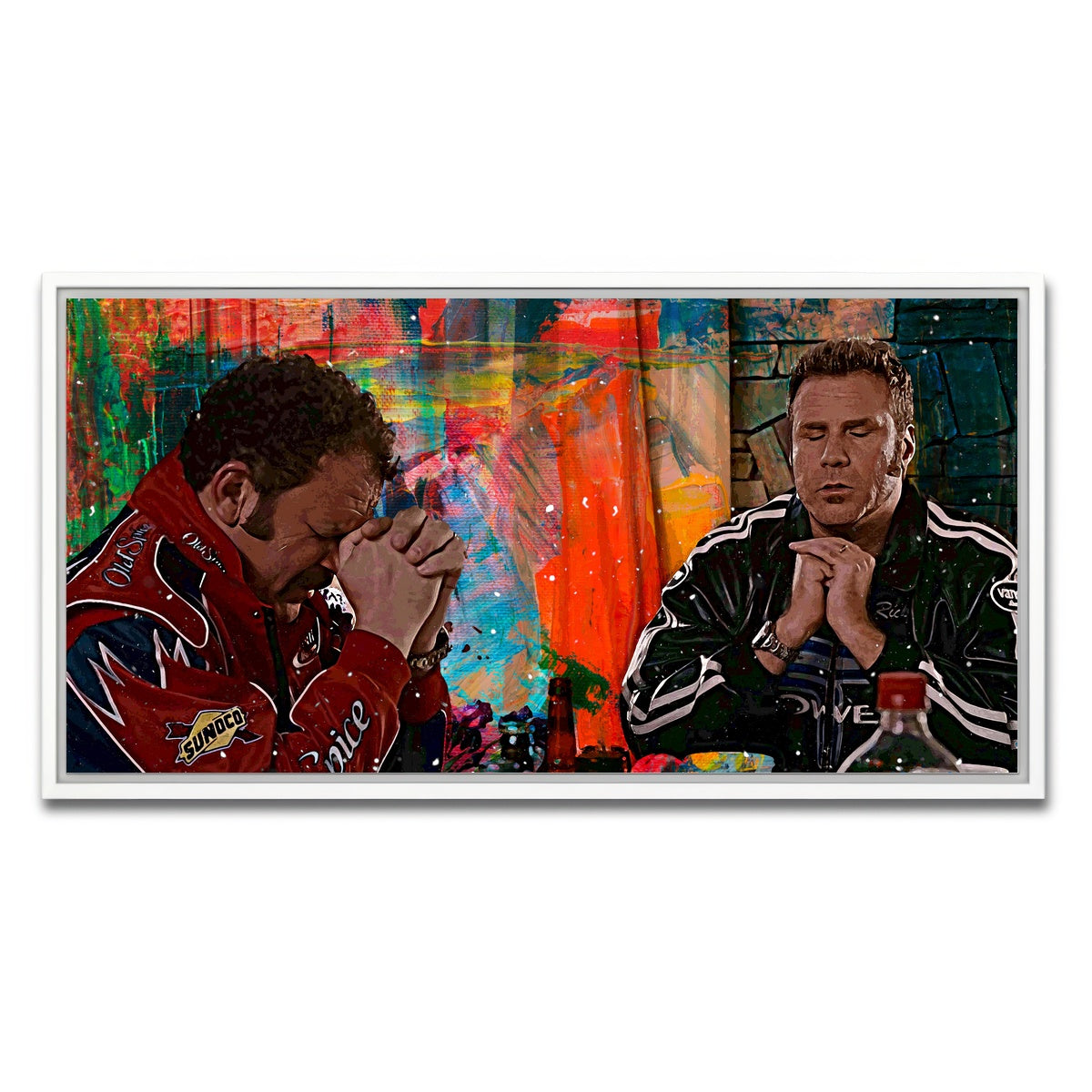 AUTO-MOCKUP WHITE | Talladega Nights - Dinner Time | 1 Piece | White Framed Canvas | group=2x1