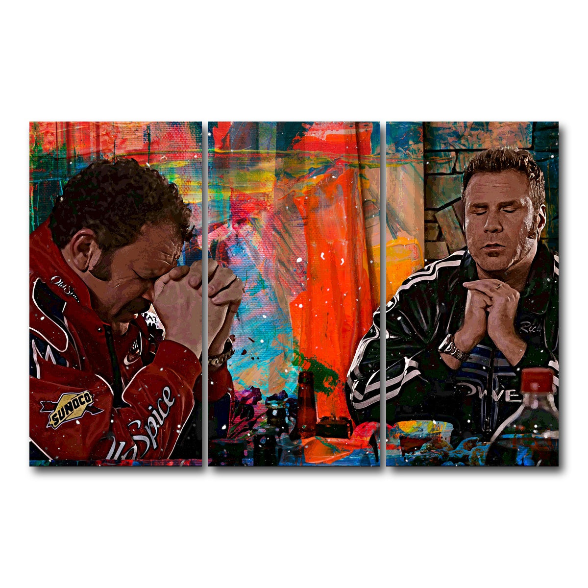 AUTO-MOCKUP WHITE | Talladega Nights - Dinner Time | 3 Piece | Gallery Wrap Canvas | group=12x24
