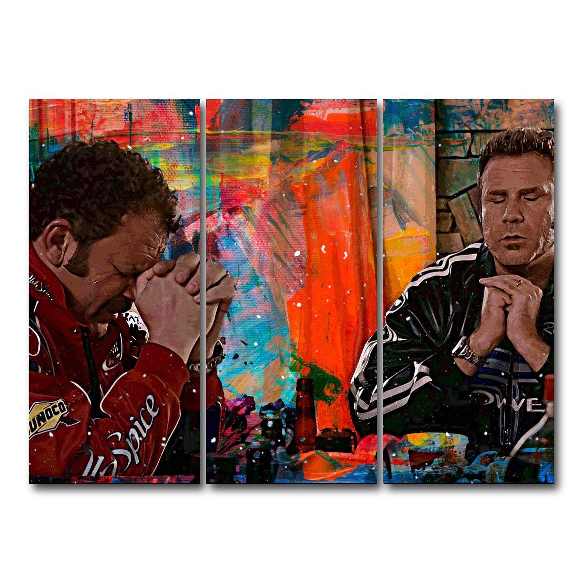 AUTO-MOCKUP WHITE | Talladega Nights - Dinner Time | 3 Piece | Gallery Wrap Canvas | group=8x18