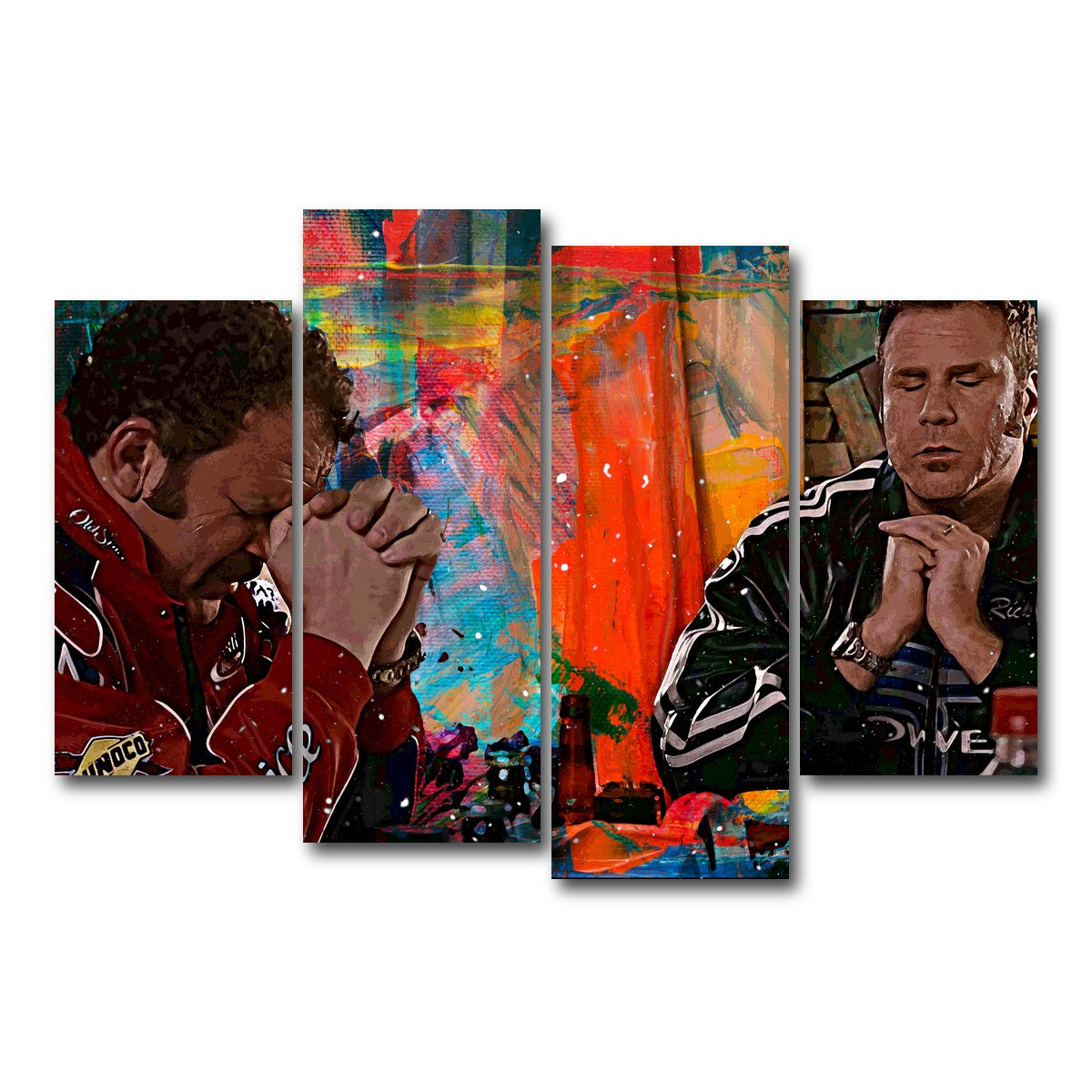 AUTO-MOCKUP WHITE | Talladega Nights - Dinner Time | 4 Piece | Gallery Wrap Canvas | group=4_short
