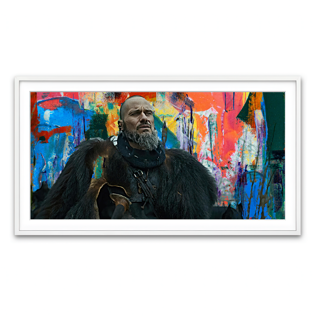 Framed Print 2x1 White