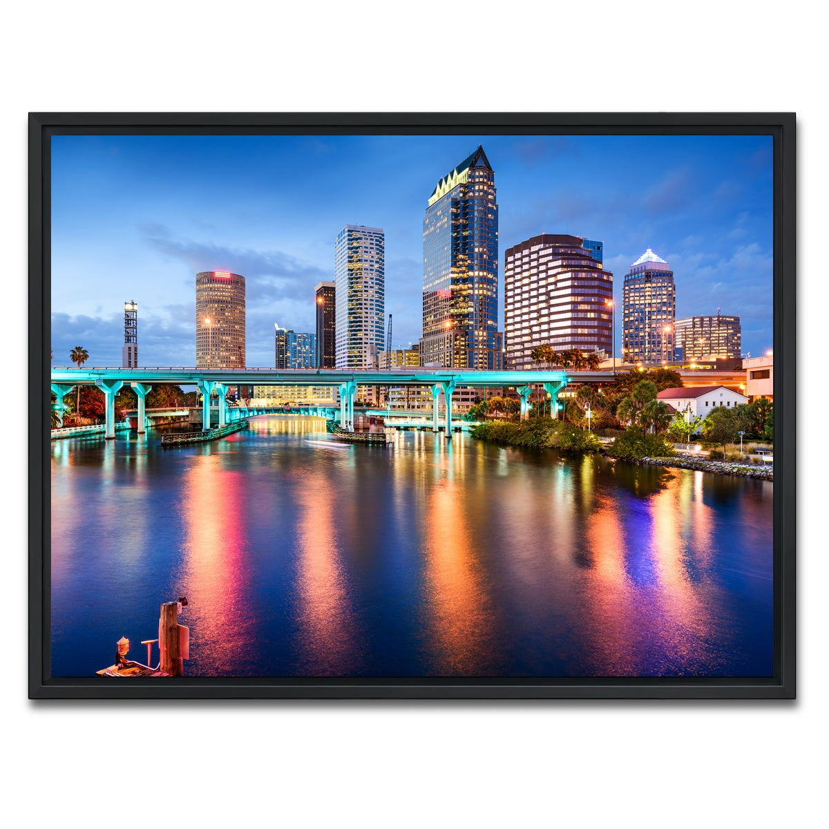 AUTO-MOCKUP WHITE | Tampa Bay | 1 Piece | Black Framed Canvas | group=4x3