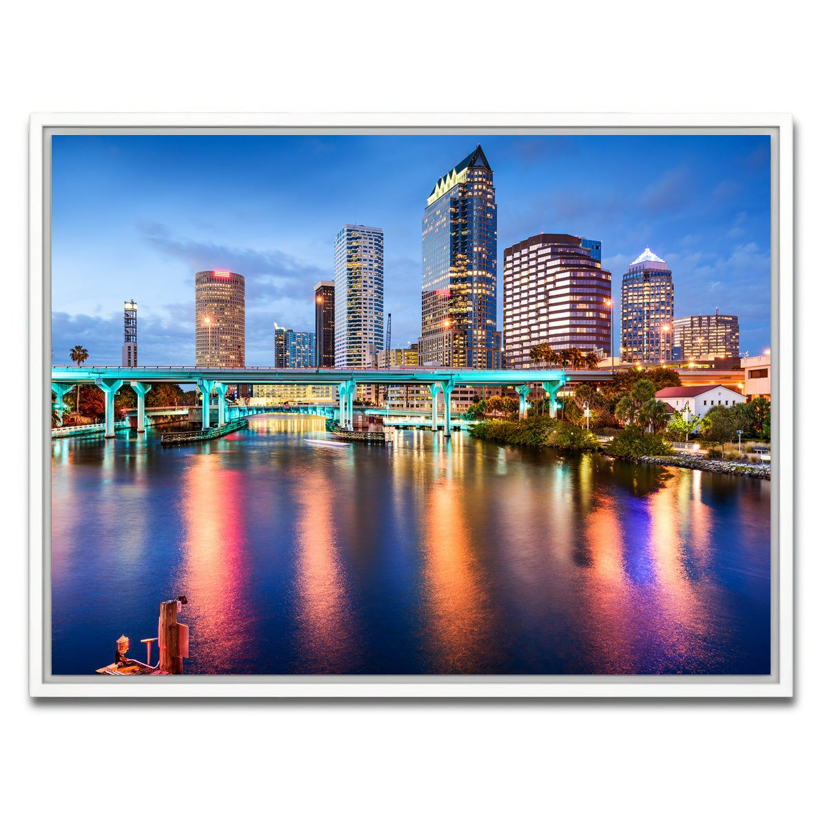 AUTO-MOCKUP WHITE | Tampa Bay | 1 Piece | White Framed Canvas | group=4x3
