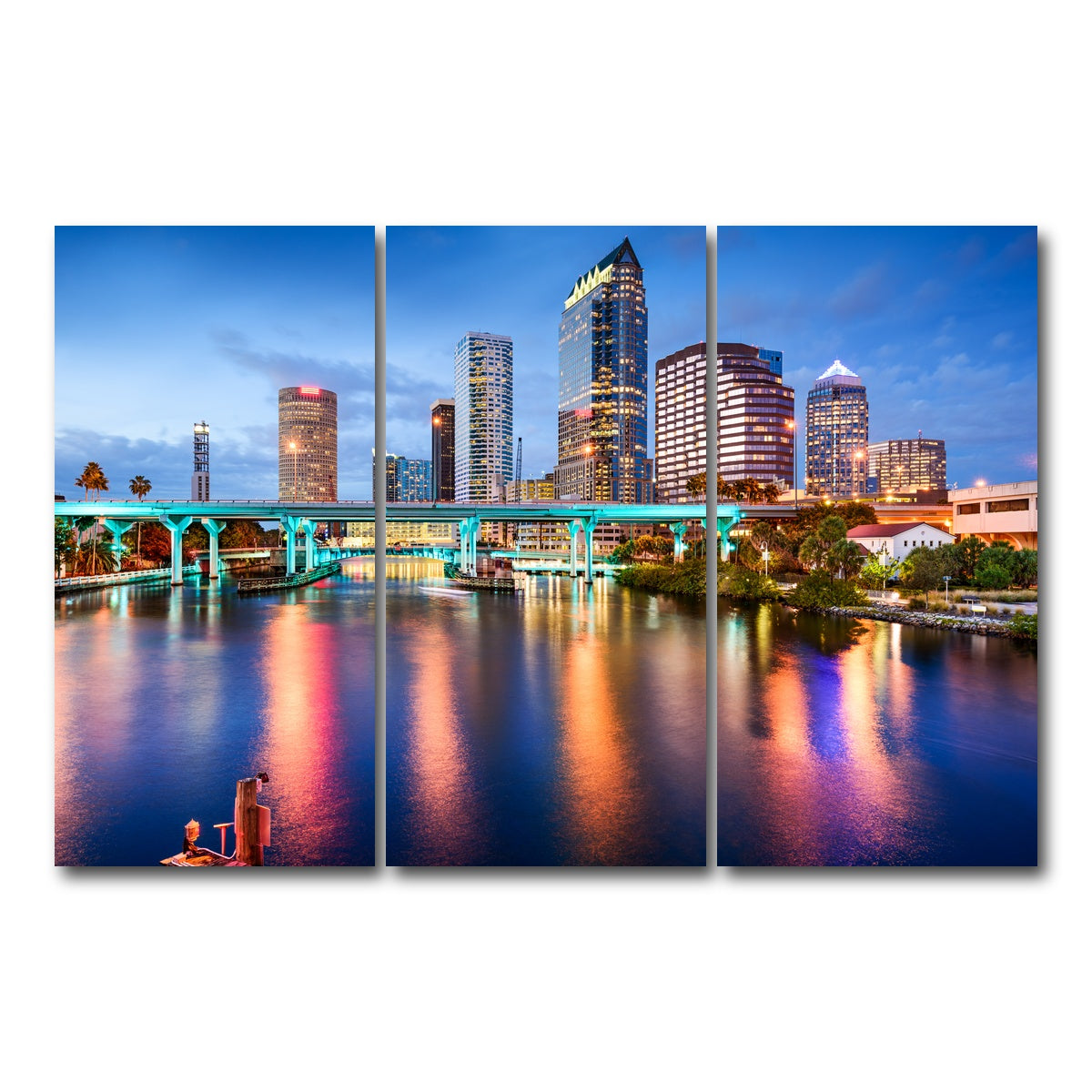 AUTO-MOCKUP WHITE | Tampa Bay | 3 Piece | Gallery Wrap Canvas | group=12x24