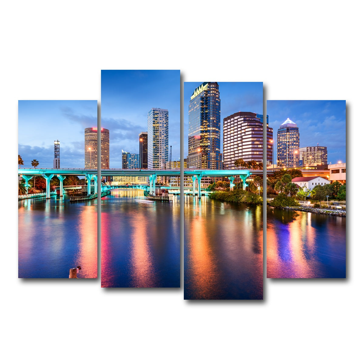 AUTO-MOCKUP WHITE | Tampa Bay | 4 Piece | Gallery Wrap Canvas | group=4_normal