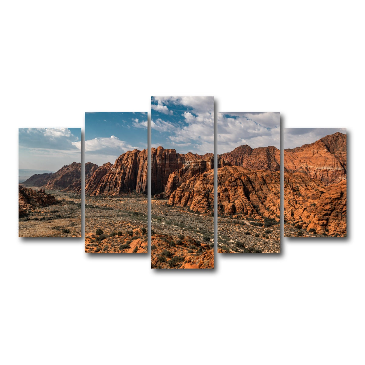 AUTO-MOCKUP WHITE | Tan & Blue | 5 Piece | Gallery Wrap Canvas | group=5_normal