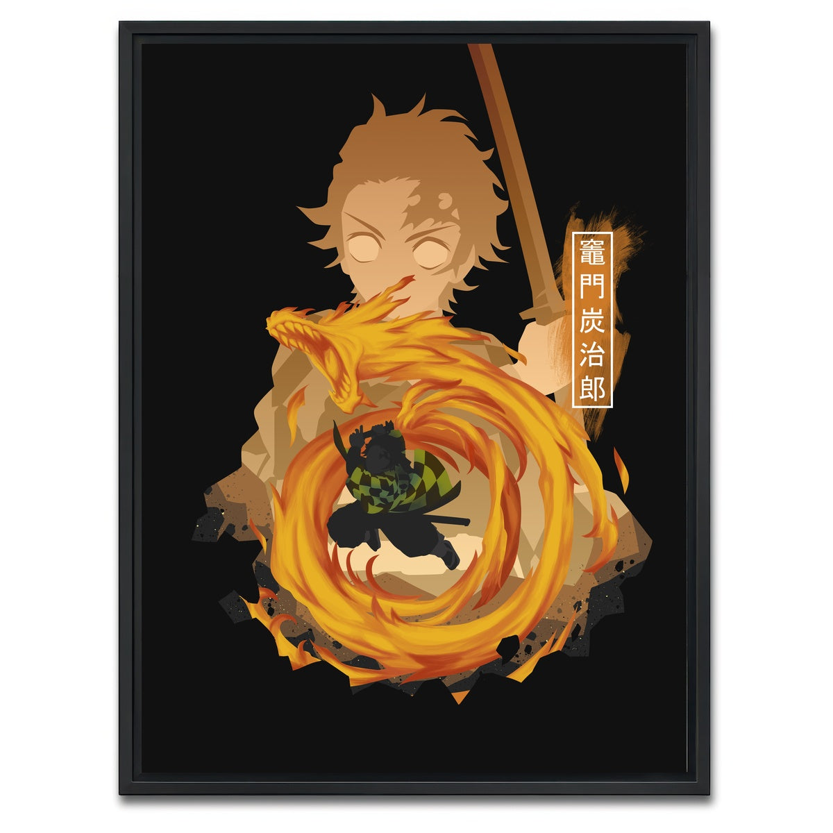 AUTO-MOCKUP WHITE | Tanjiro | 1 Piece | Black Framed Canvas | group=3x4