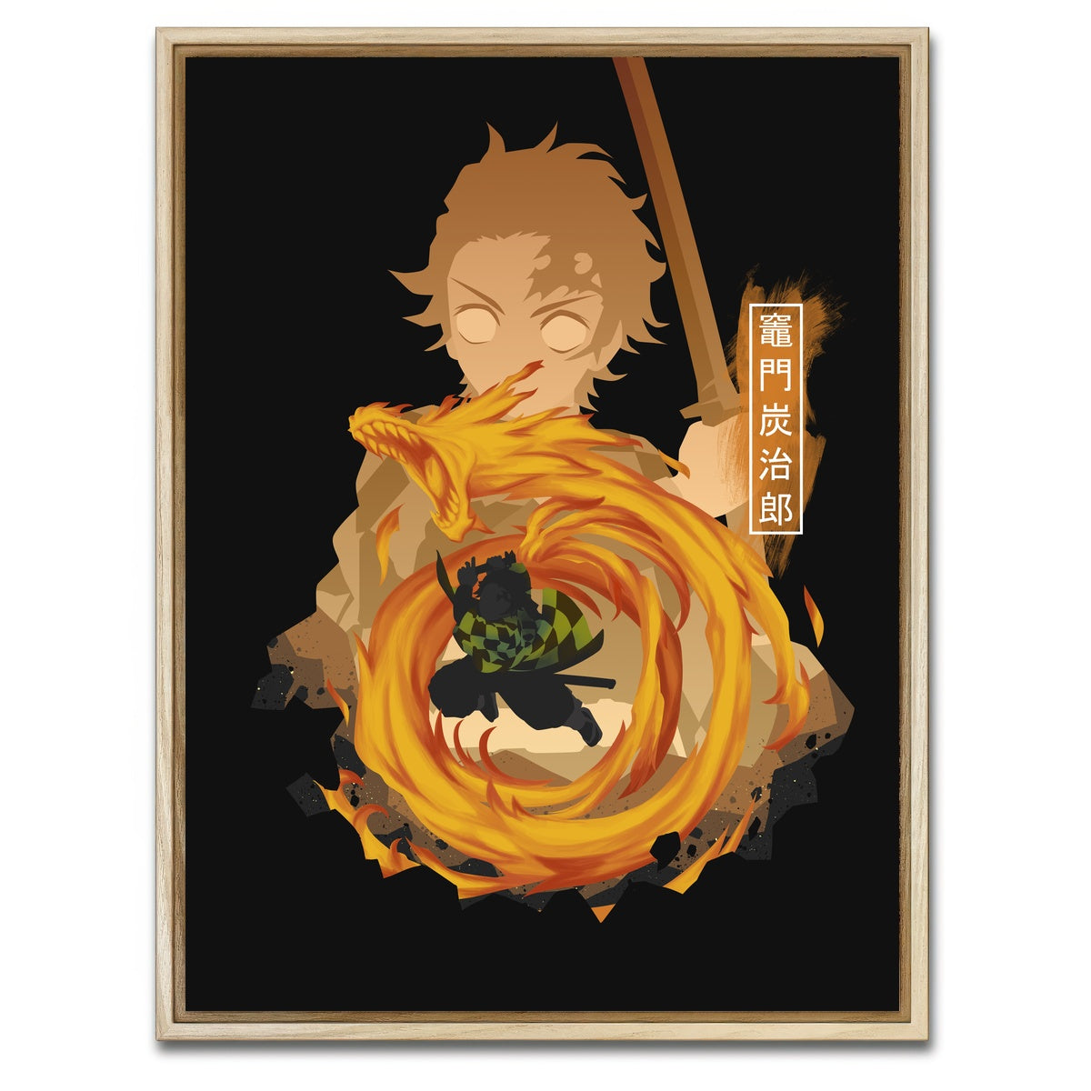 AUTO-MOCKUP WHITE | Tanjiro | 1 Piece | Natural Framed Canvas | group=3x4