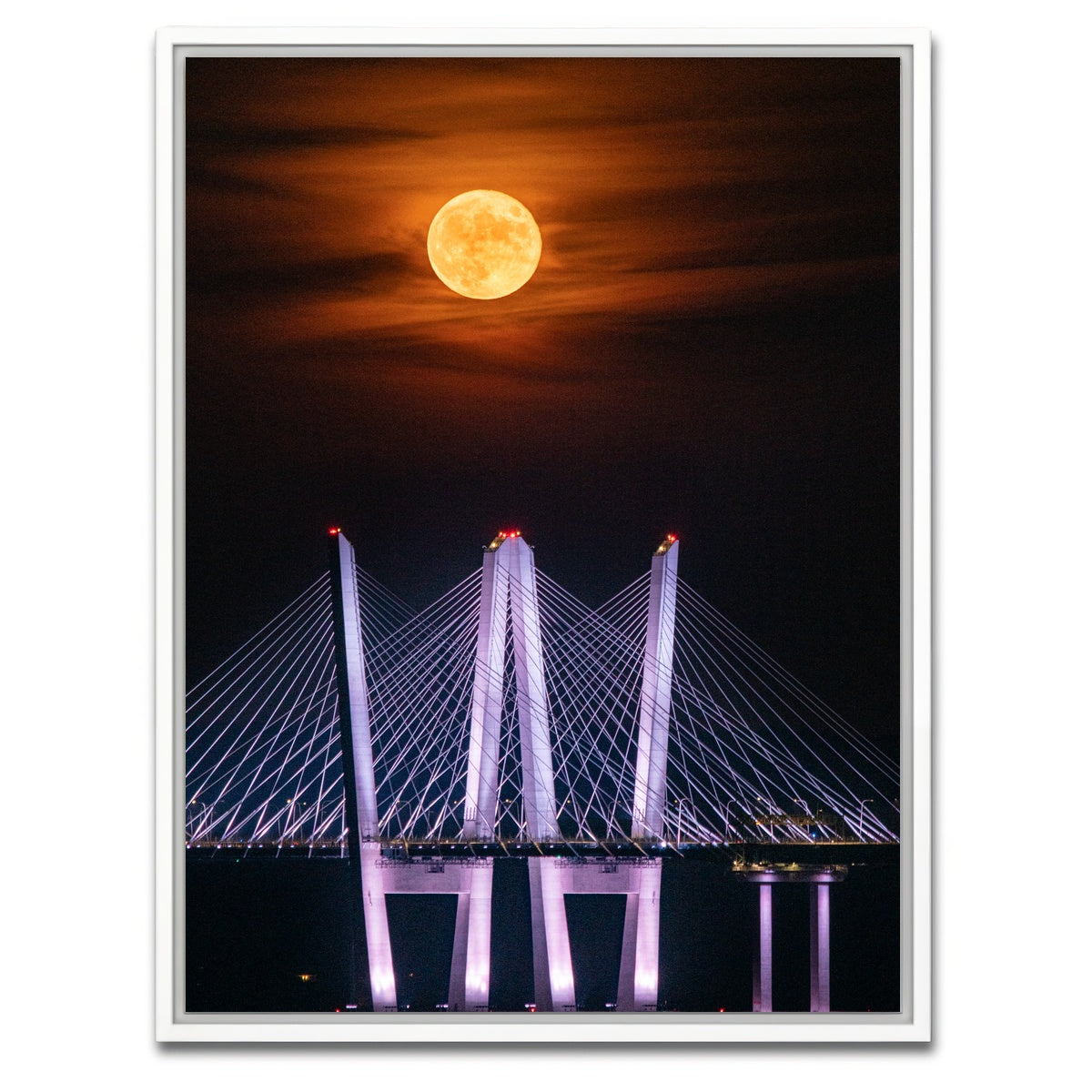 AUTO-MOCKUP WHITE | Tappan Zee Bridge | 1 Piece | White Framed Canvas | group=3x4