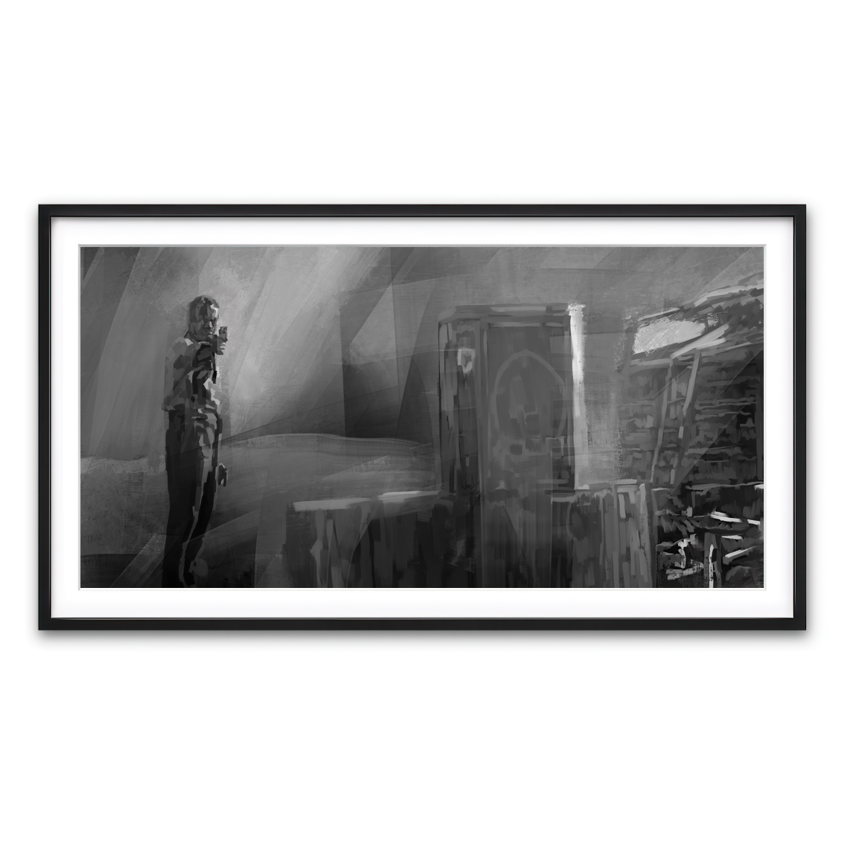 Framed Print 2x1 Black