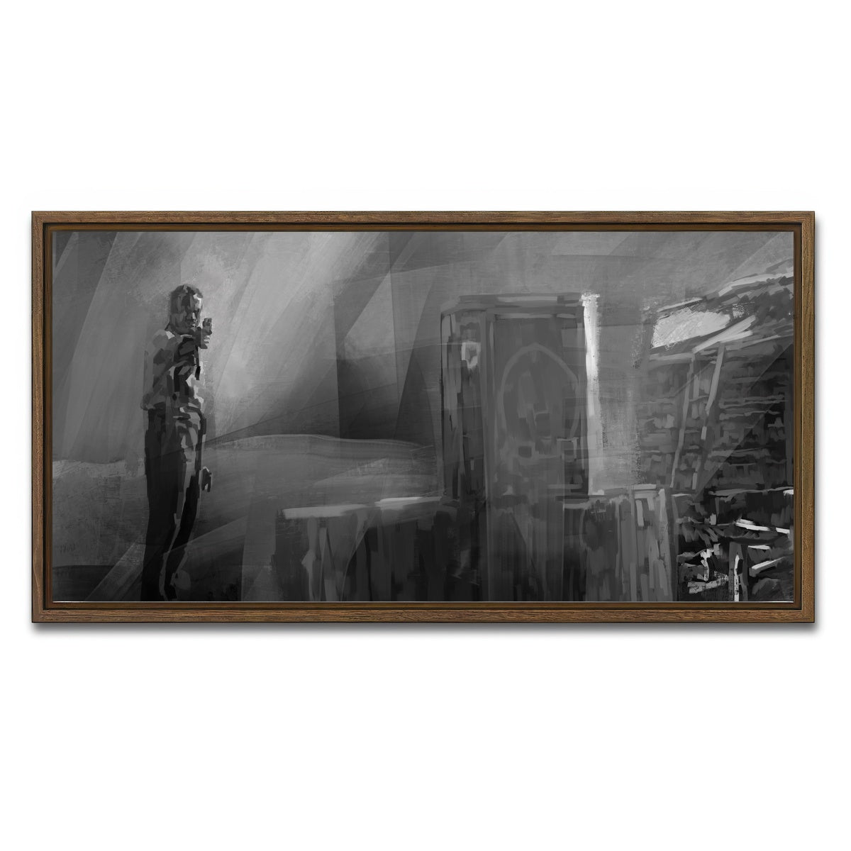 AUTO-MOCKUP WHITE | Target practice | 1 Piece | Walnut Framed Canvas | group=2x1