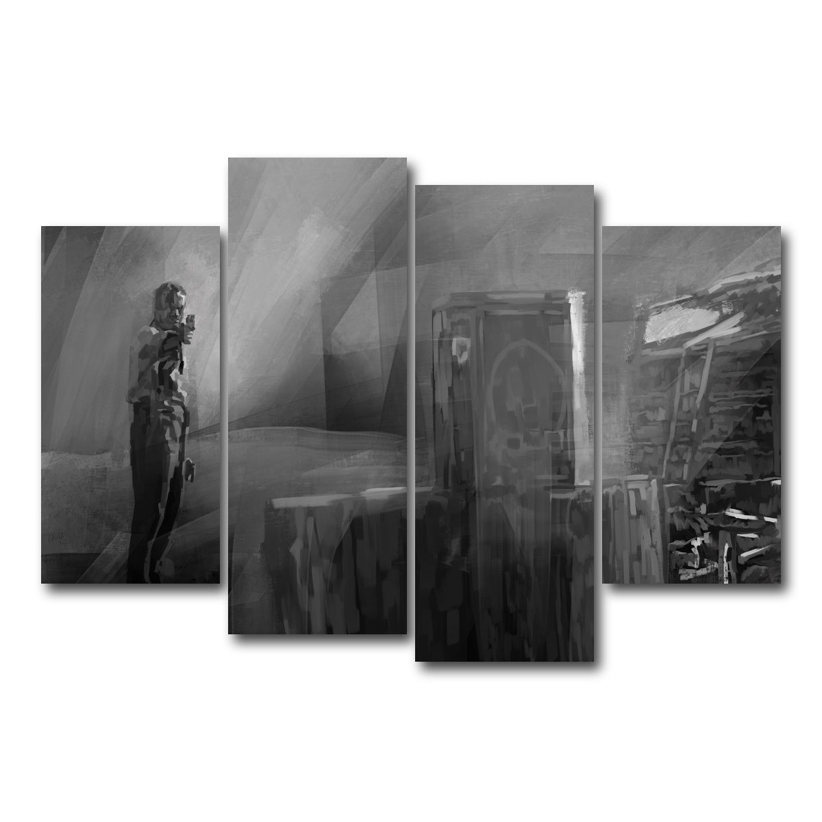 AUTO-MOCKUP WHITE | Target practice | 4 Piece | Gallery Wrap Canvas | group=4_short