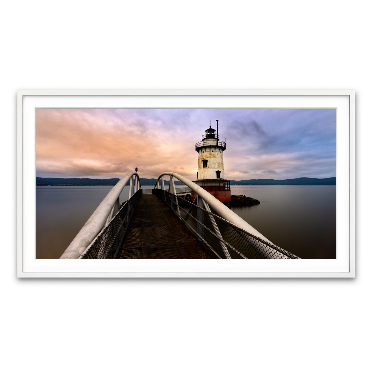 Framed Print 2x1 White