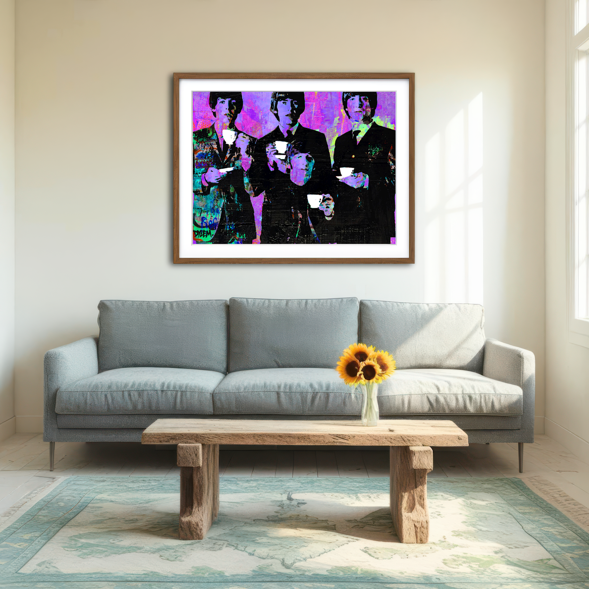 AUTO-MOCKUP ROOM | Tea Time with The Beatles Wall Art