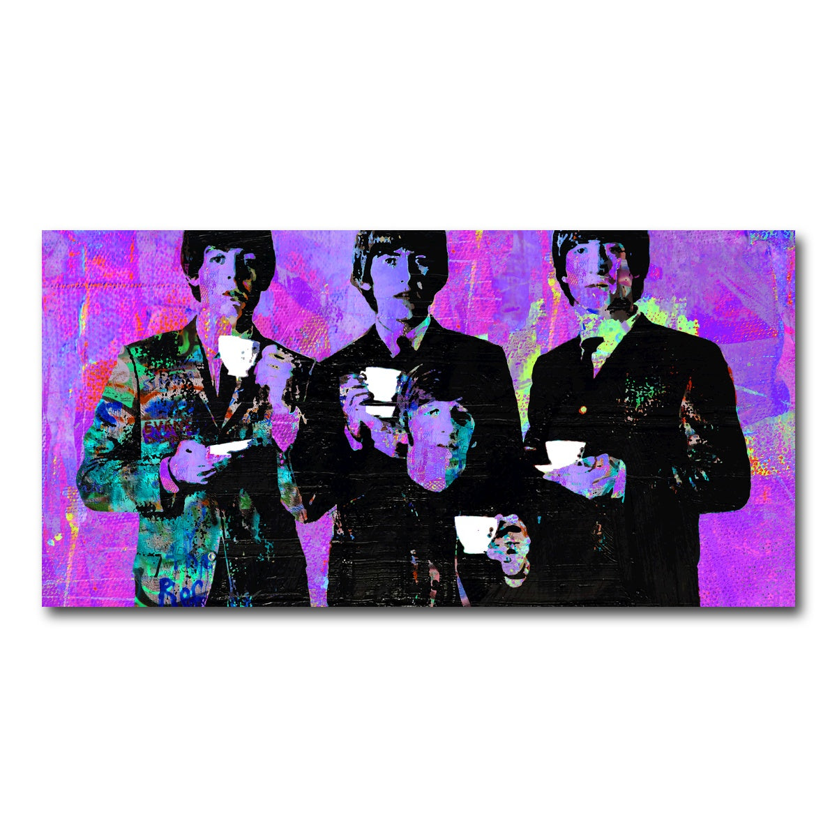 AUTO-MOCKUP WHITE | Tea Time with The Beatles | 1 Piece | Gallery Wrap Canvas | group=2x1