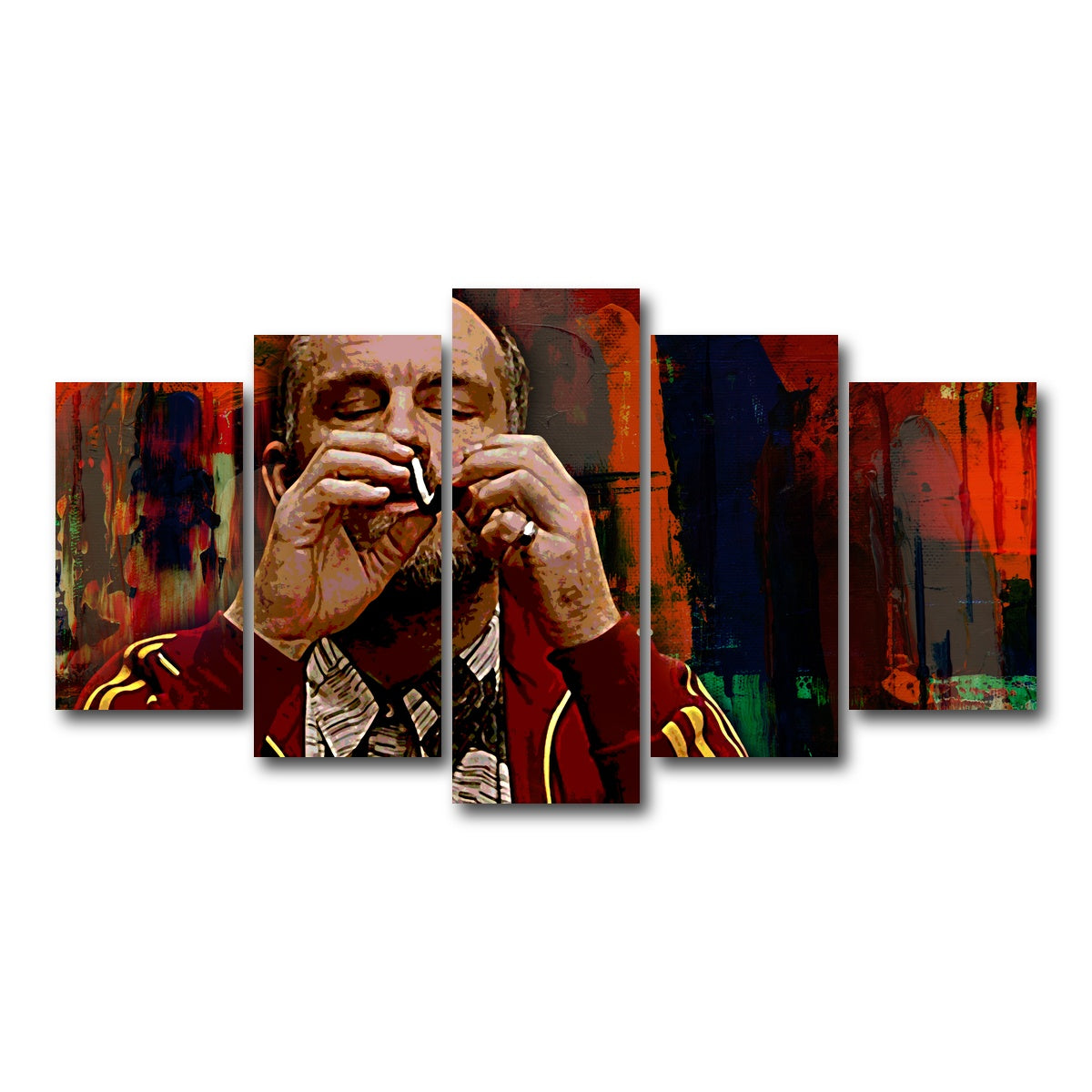 AUTO-MOCKUP WHITE | Teddy KGB | 5 Piece | Gallery Wrap Canvas | group=5_normal