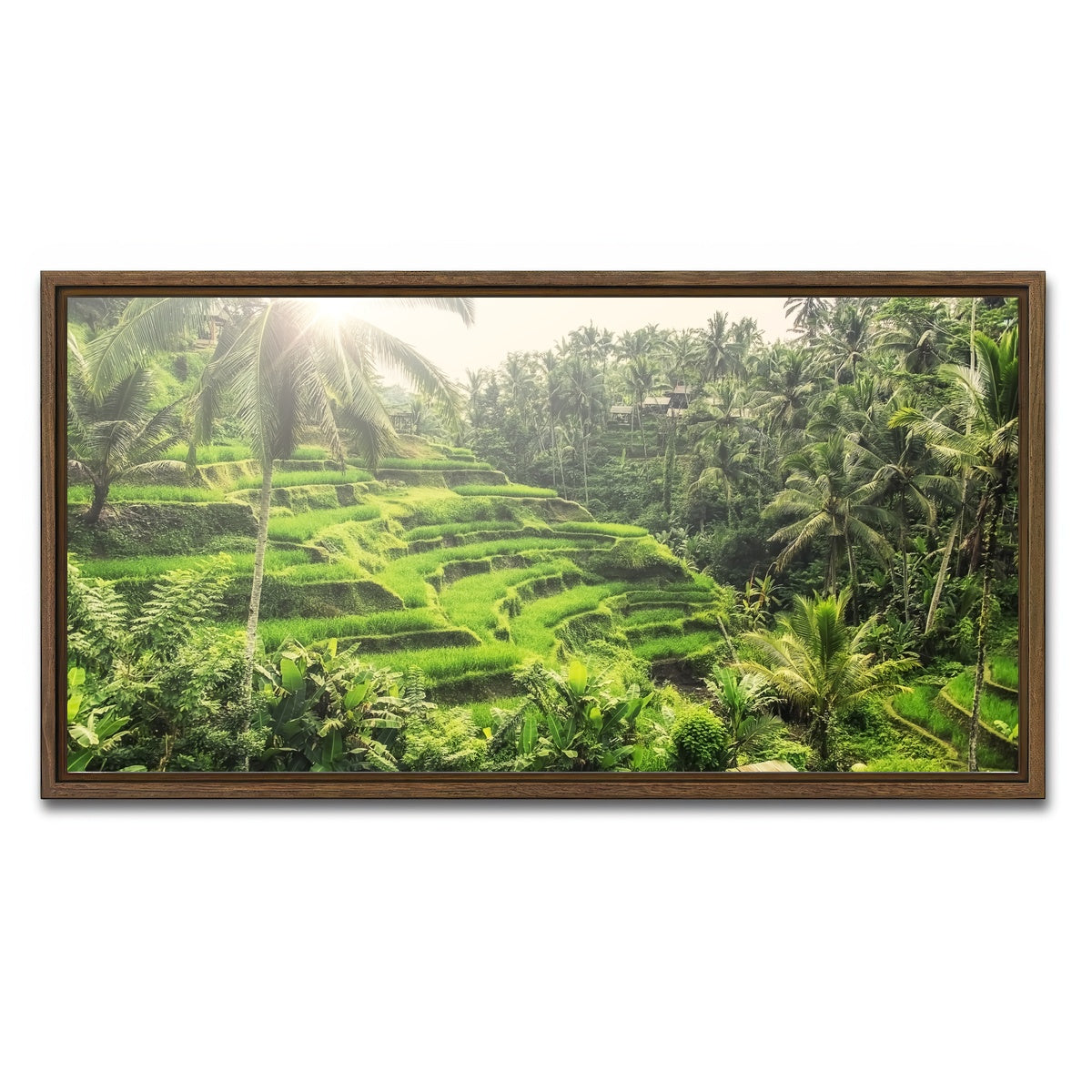 AUTO-MOCKUP WHITE | Tegallalang | 1 Piece | Walnut Framed Canvas | group=2x1