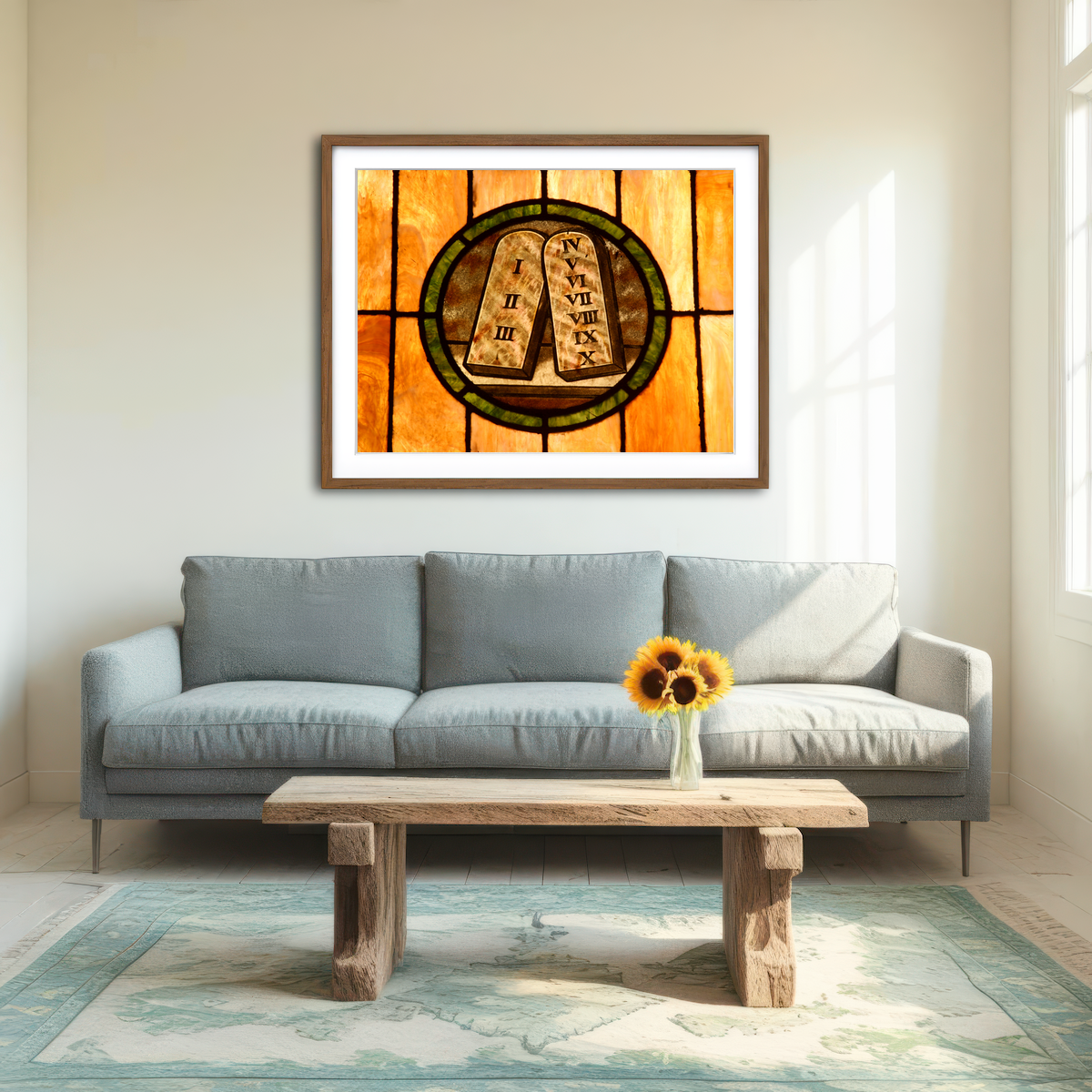 AUTO-MOCKUP ROOM | Ten Commandments Crystal Art Wall Art