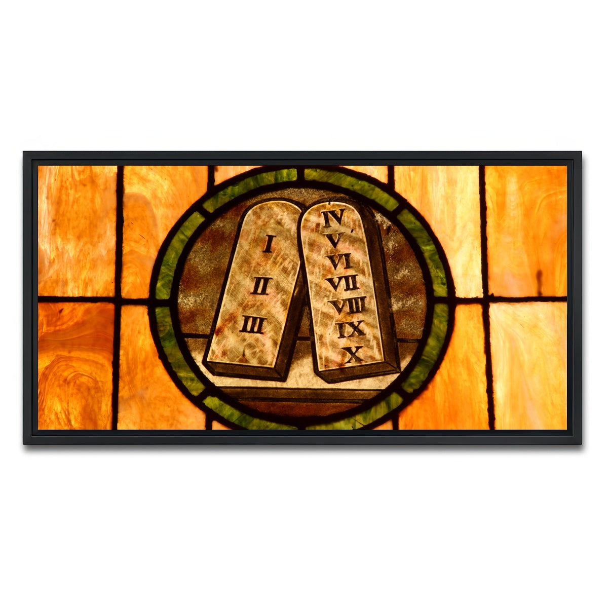 AUTO-MOCKUP WHITE | Ten commandments Crystal art | 1 Piece | Black Framed Canvas | group=2x1