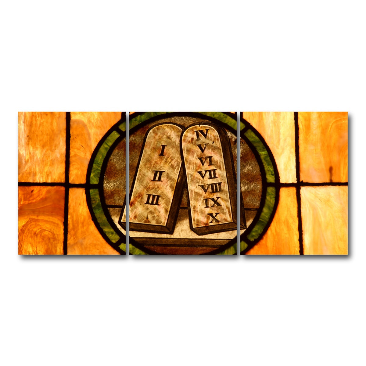 AUTO-MOCKUP WHITE | Ten commandments Crystal art | 3 Piece | Gallery Wrap Canvas | group=18x24