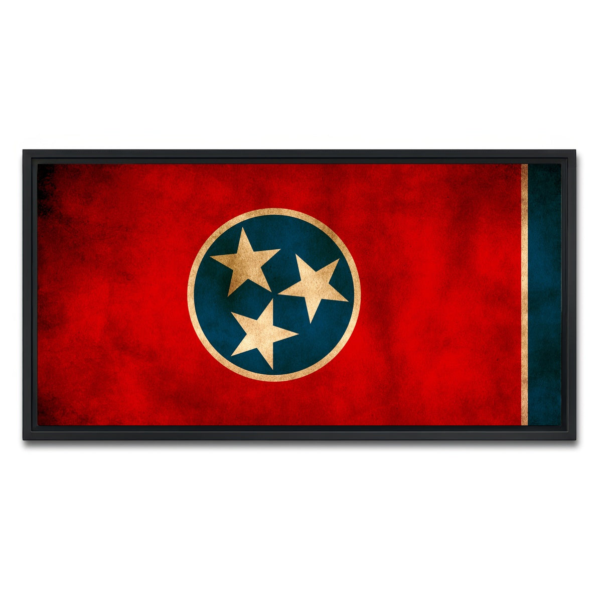 AUTO-MOCKUP WHITE | Tennessee Flag Grunge | 1 Piece | Black Framed Canvas | group=2x1
