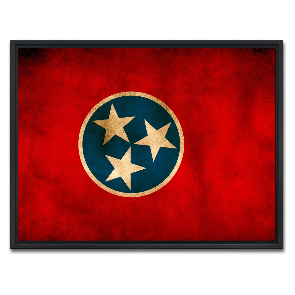AUTO-MOCKUP WHITE | Tennessee Flag Grunge | 1 Piece | Black Framed Canvas | group=4x3