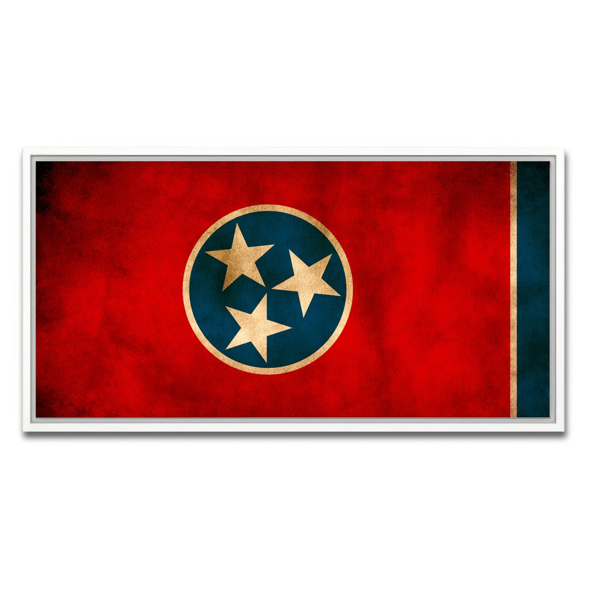 AUTO-MOCKUP WHITE | Tennessee Flag Grunge | 1 Piece | White Framed Canvas | group=2x1