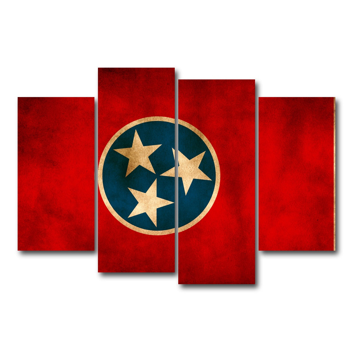 AUTO-MOCKUP WHITE | Tennessee Flag Grunge | 4 Piece | Gallery Wrap Canvas | group=4_short