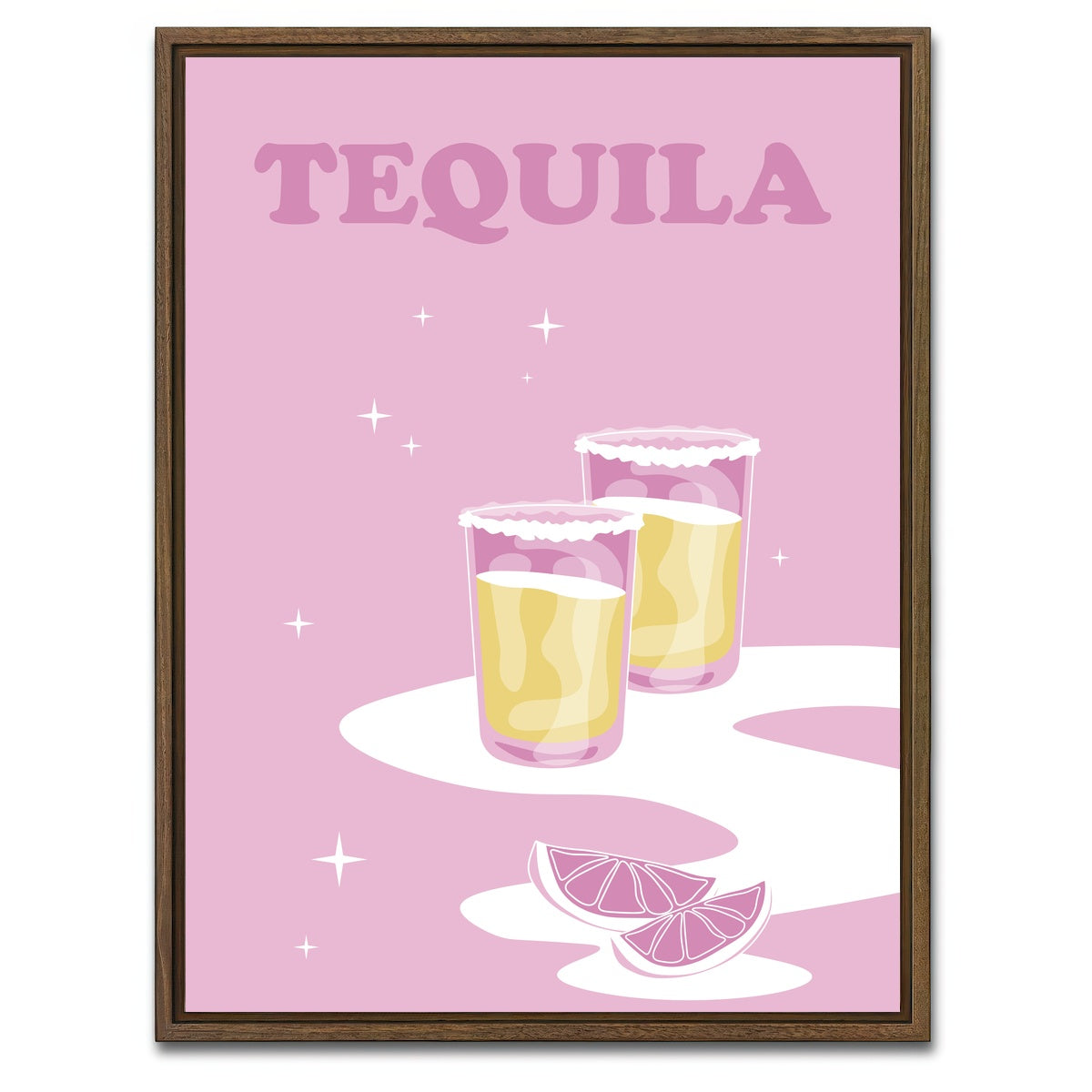 AUTO-MOCKUP WHITE | Tequila For Two | 1 Piece | Walnut Framed Canvas | group=3x4