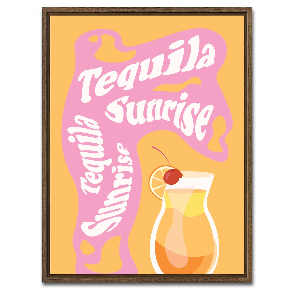 AUTO-MOCKUP WHITE | Tequila Sunrise | 1 Piece | Walnut Framed Canvas | group=3x4