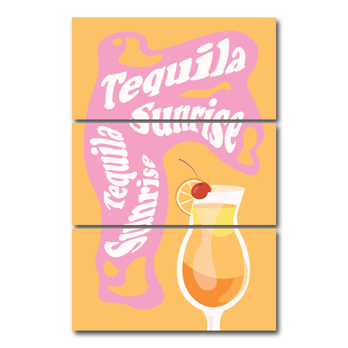 AUTO-MOCKUP WHITE | Tequila Sunrise | 3 Piece | Gallery Wrap Canvas | group=12x24_stacked