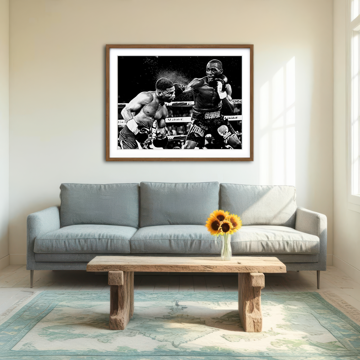 AUTO-MOCKUP ROOM | Terence Crawford Grayscale Wall Art