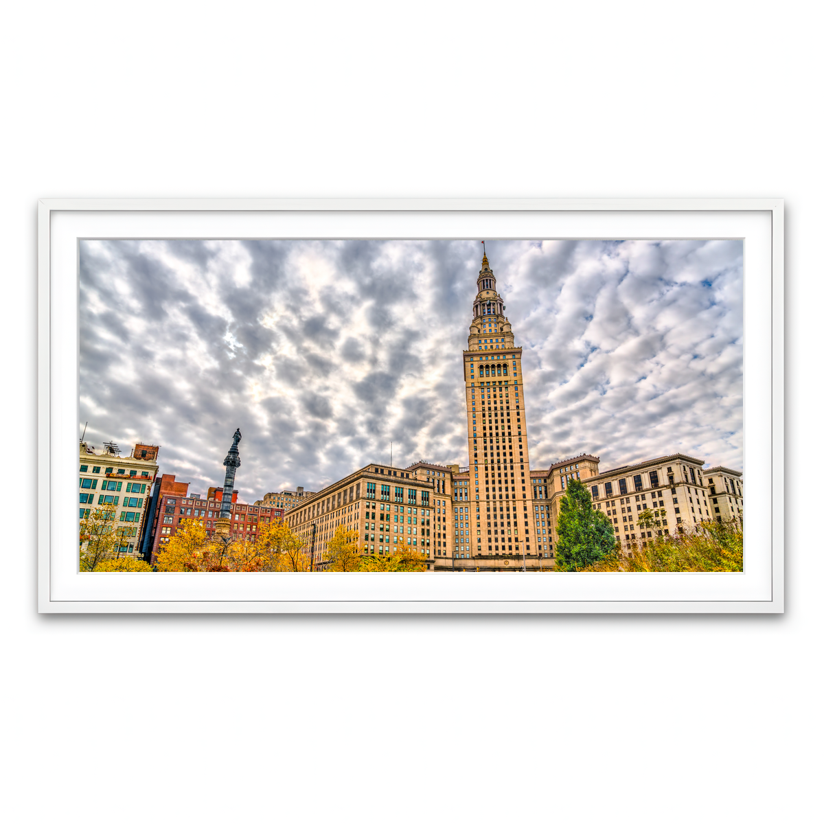 Framed Print 2x1 White